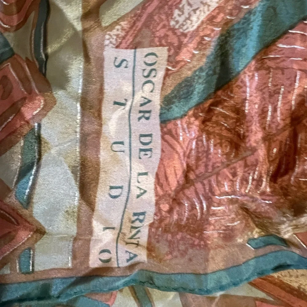 Oscar de la renta silk scarf